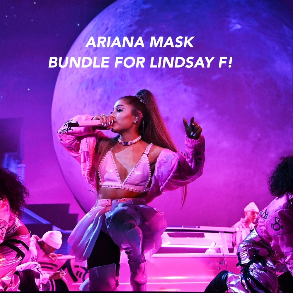 Black and Pink Ariana Grande Mask
